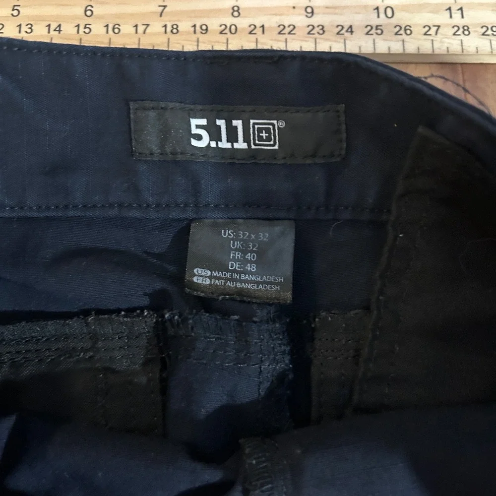 5.11 Tactical Mens Black Ripstop Cargo Pants 32x32 Work Outdoor Utility